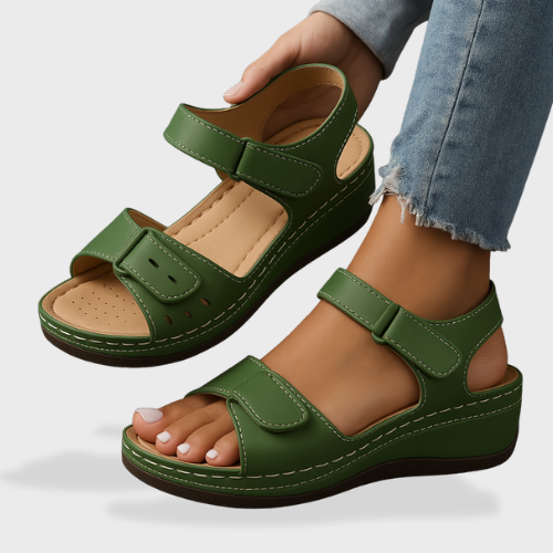 Soft Leather Orthopedic Comfort Sandals for Women Summer Casual Wear