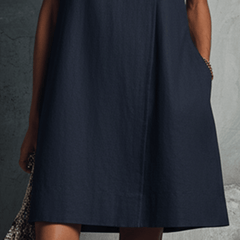Sienna | Asymmetric Button Mini Dress - Rosalind Lane