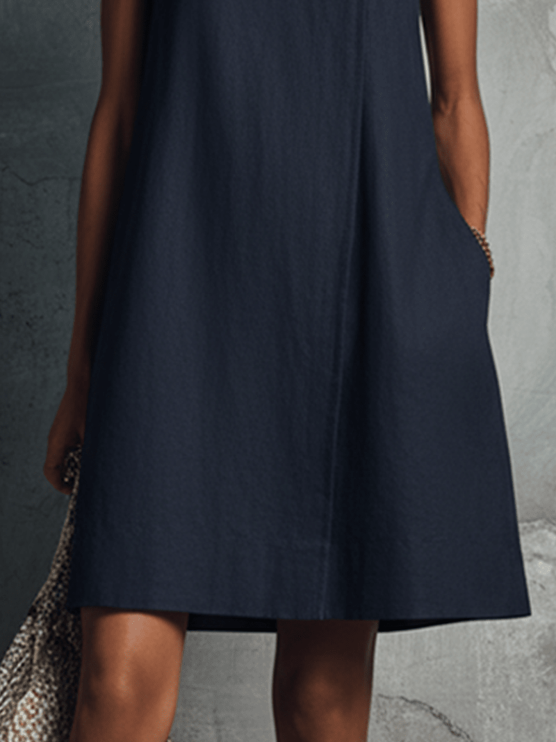 Sienna | Asymmetric Button Mini Dress - Rosalind Lane