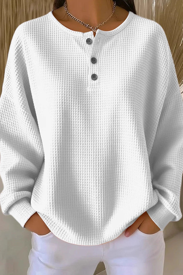 Harper Lane™ | Loose-Fitting Blouse with Buttons