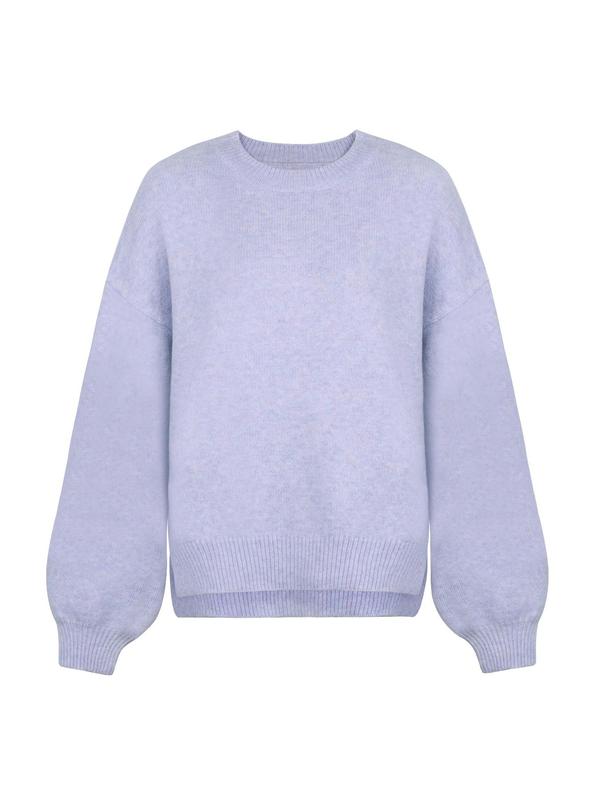 Laurette - Drop Shoulder Split Hem Sweater