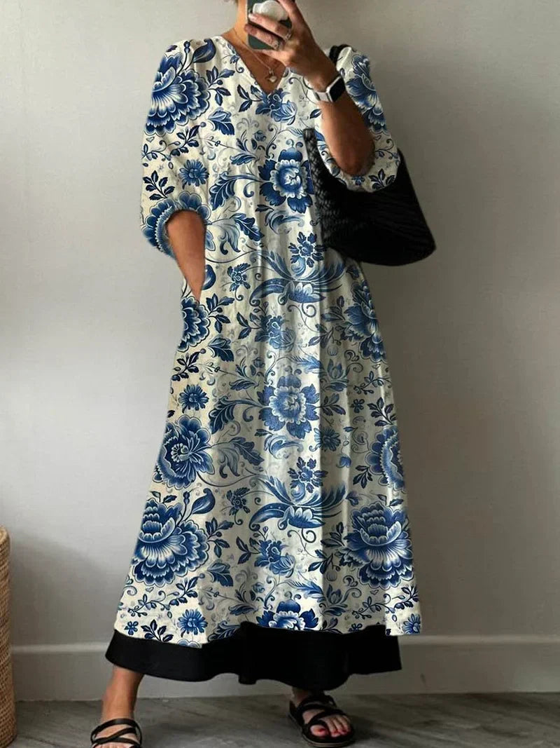 Mia Vestido Elegante con Estampado Sofisticado