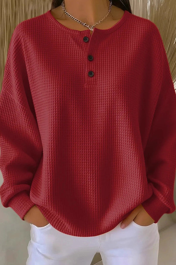 Harper Lane™ | Loose-Fitting Blouse with Buttons