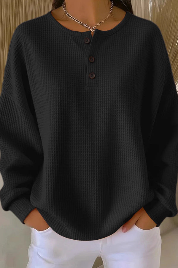 Harper Lane™ | Loose-Fitting Blouse with Buttons
