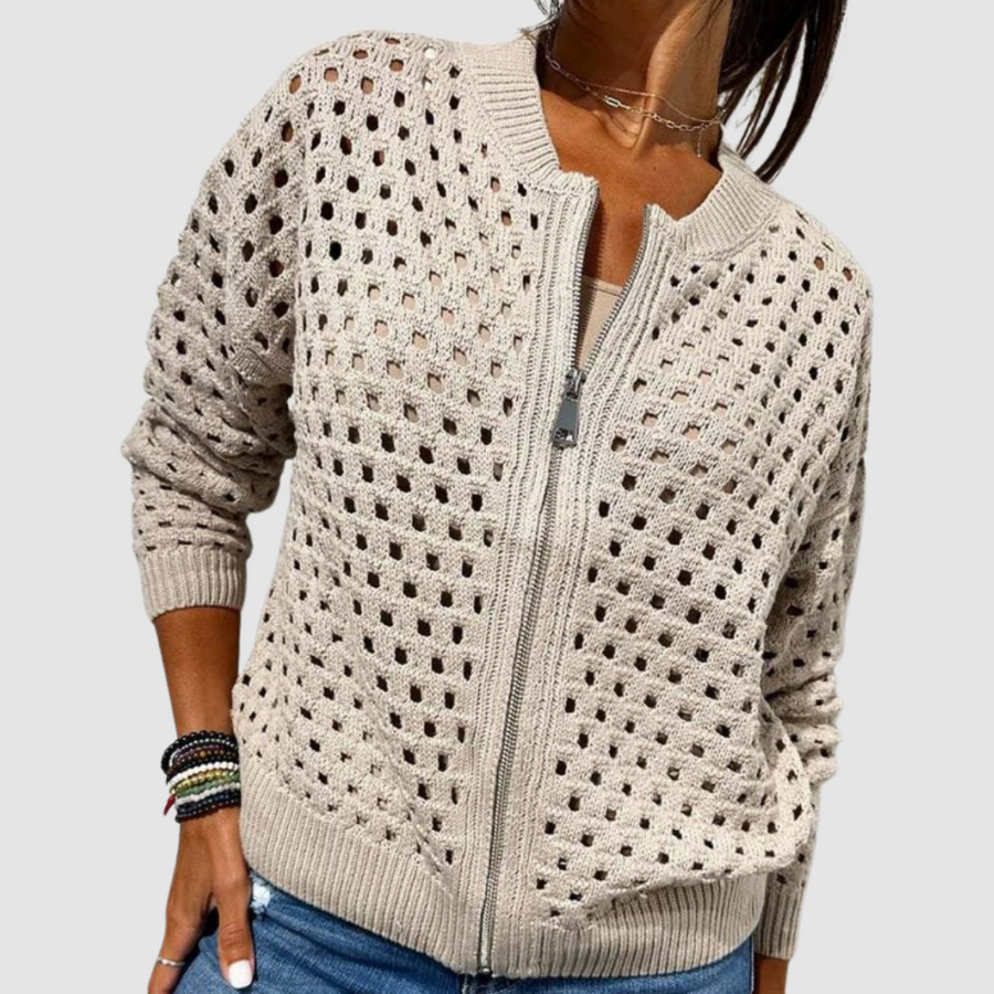 Grace - Knitted Cardigan with Zipper