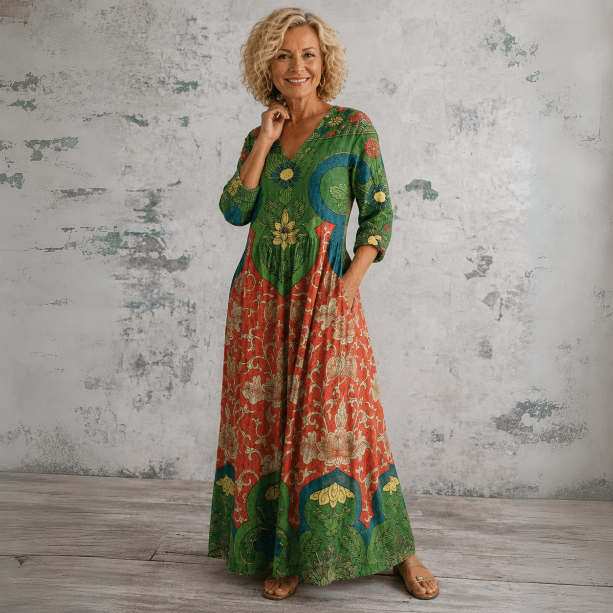 Judith Vestido Maxi Floral Vintage