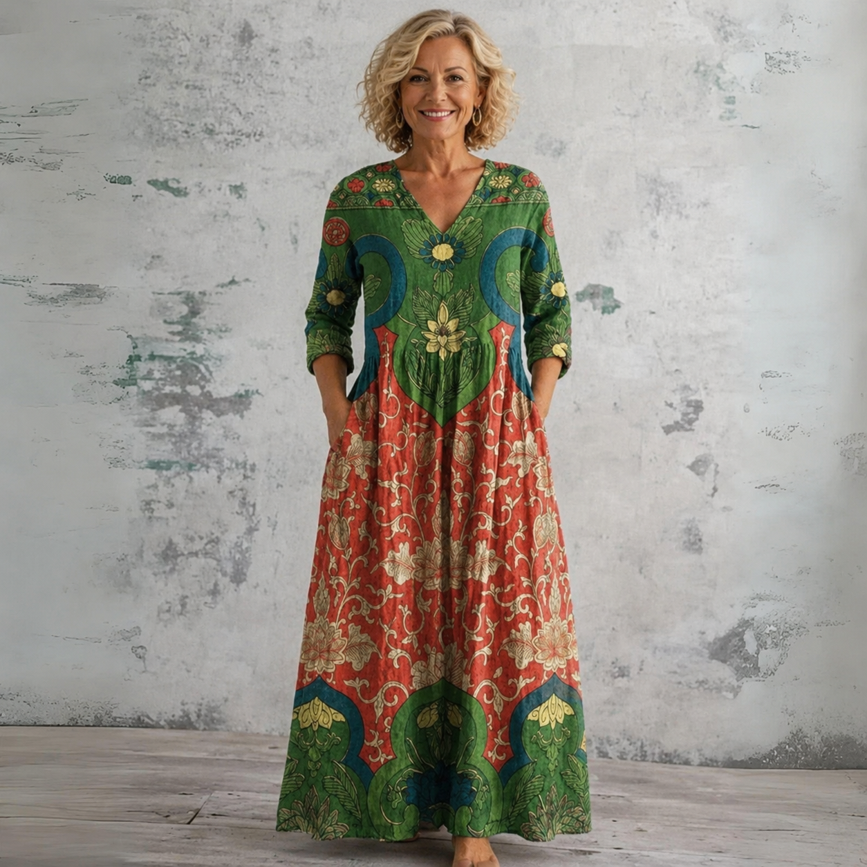 Judith Vestido Maxi Floral Vintage
