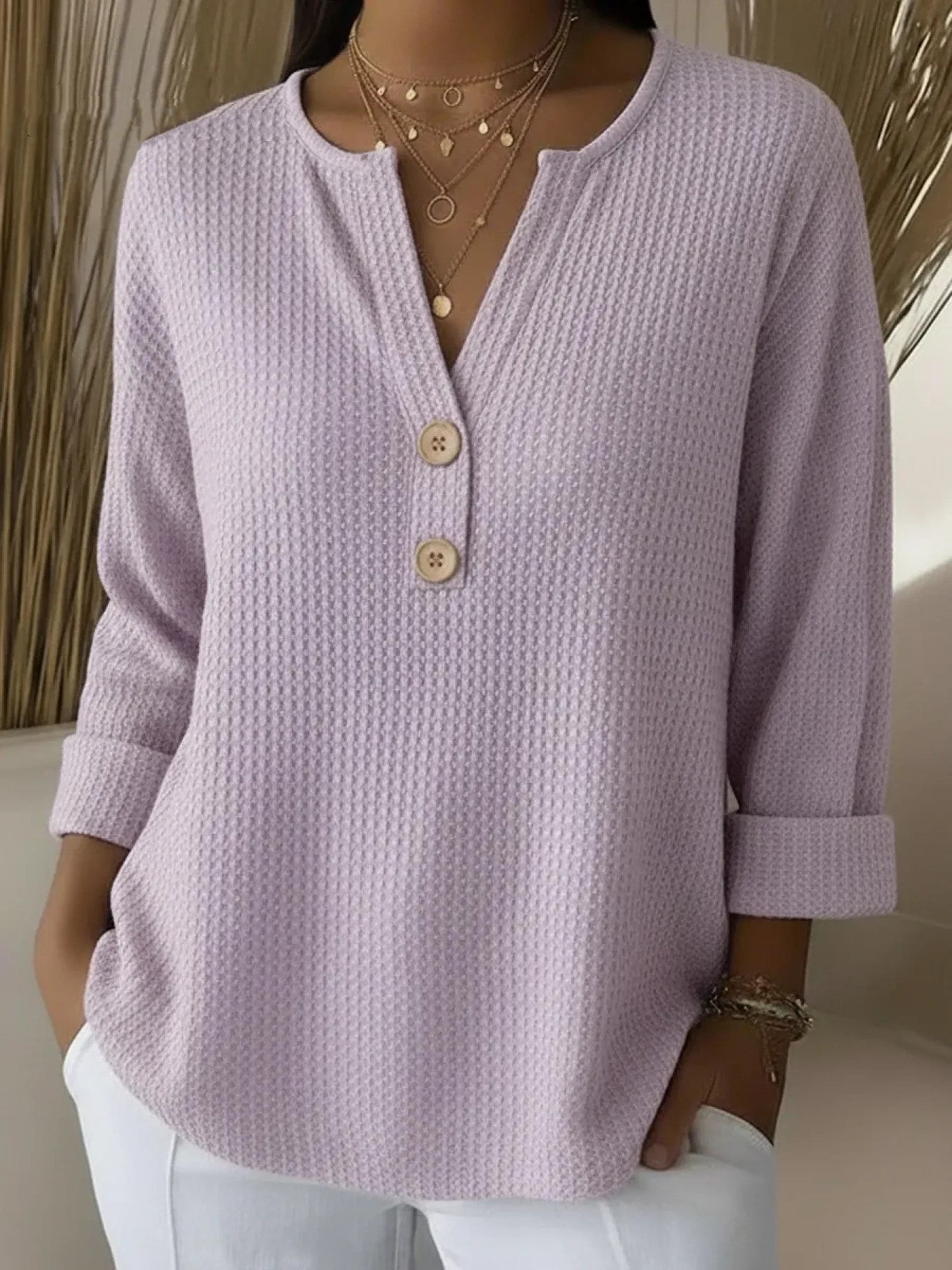 Kyla | V-Neck Polo Sweater
