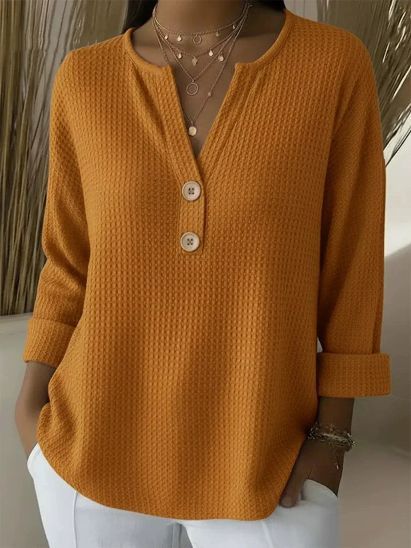 Kyla | V-Neck Polo Sweater