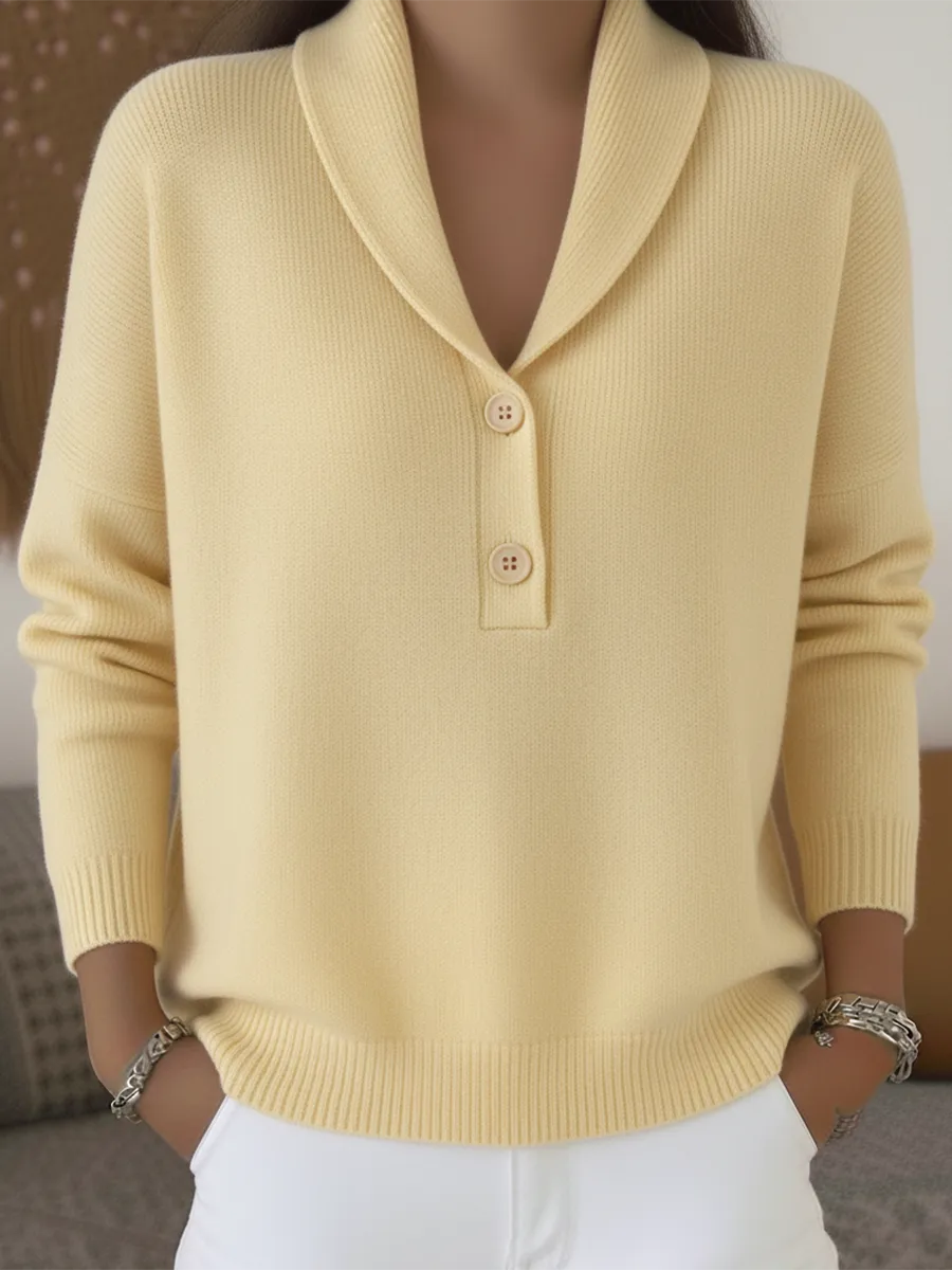Kendall |  V-Neck Polo Sweater