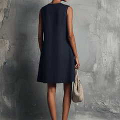 Sienna | Asymmetric Button Mini Dress - Rosalind Lane