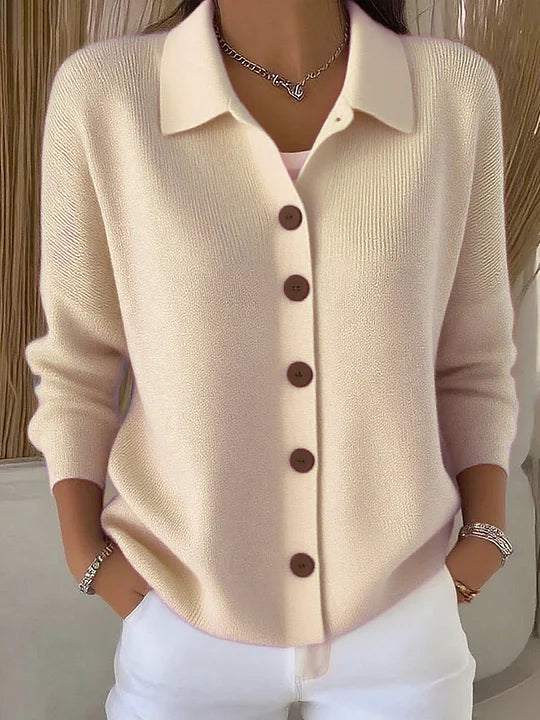 Andrea | V-Neck Cardigan with Collar