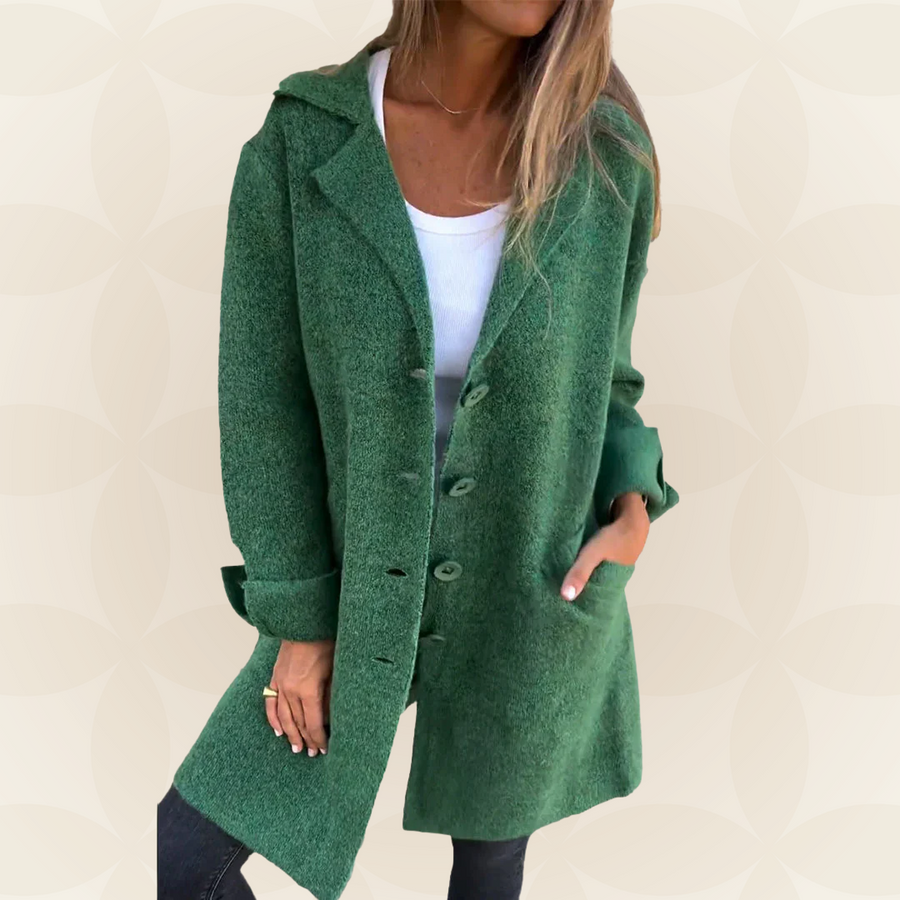 Sofia – Jas van zachte stof met knoopsluiting