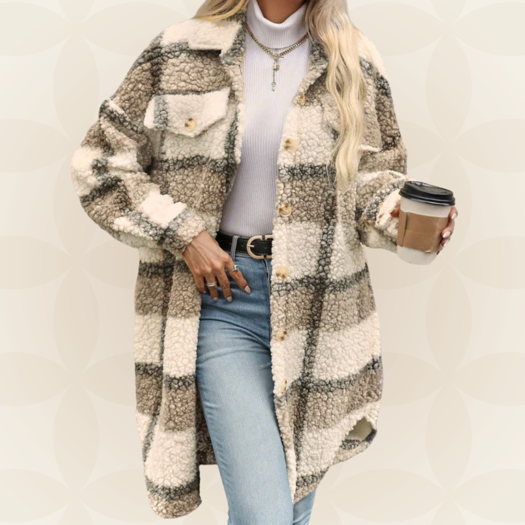 Regina – Zachte ruitjas met teddylook
