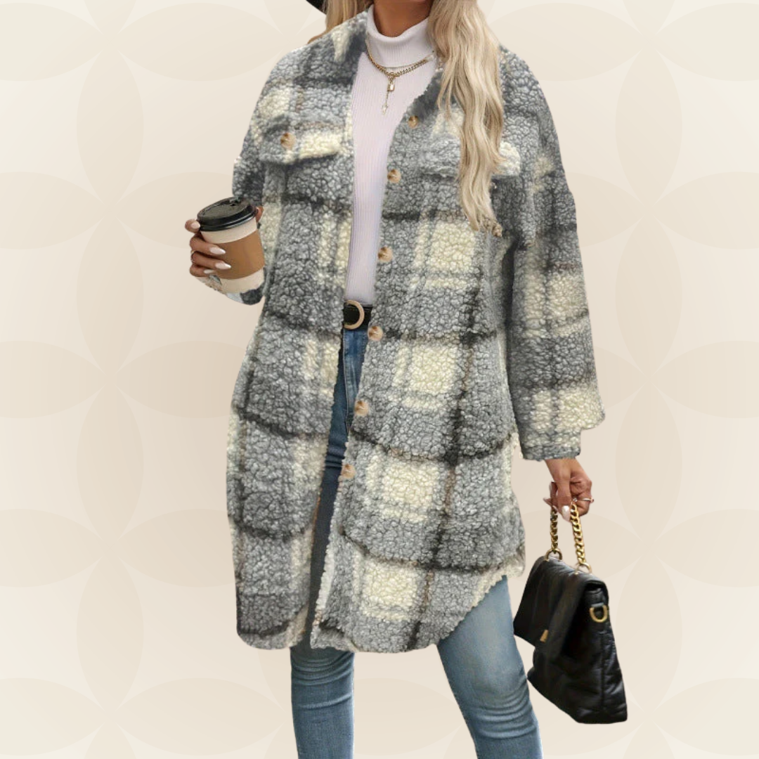 Regina – Zachte ruitjas met teddylook