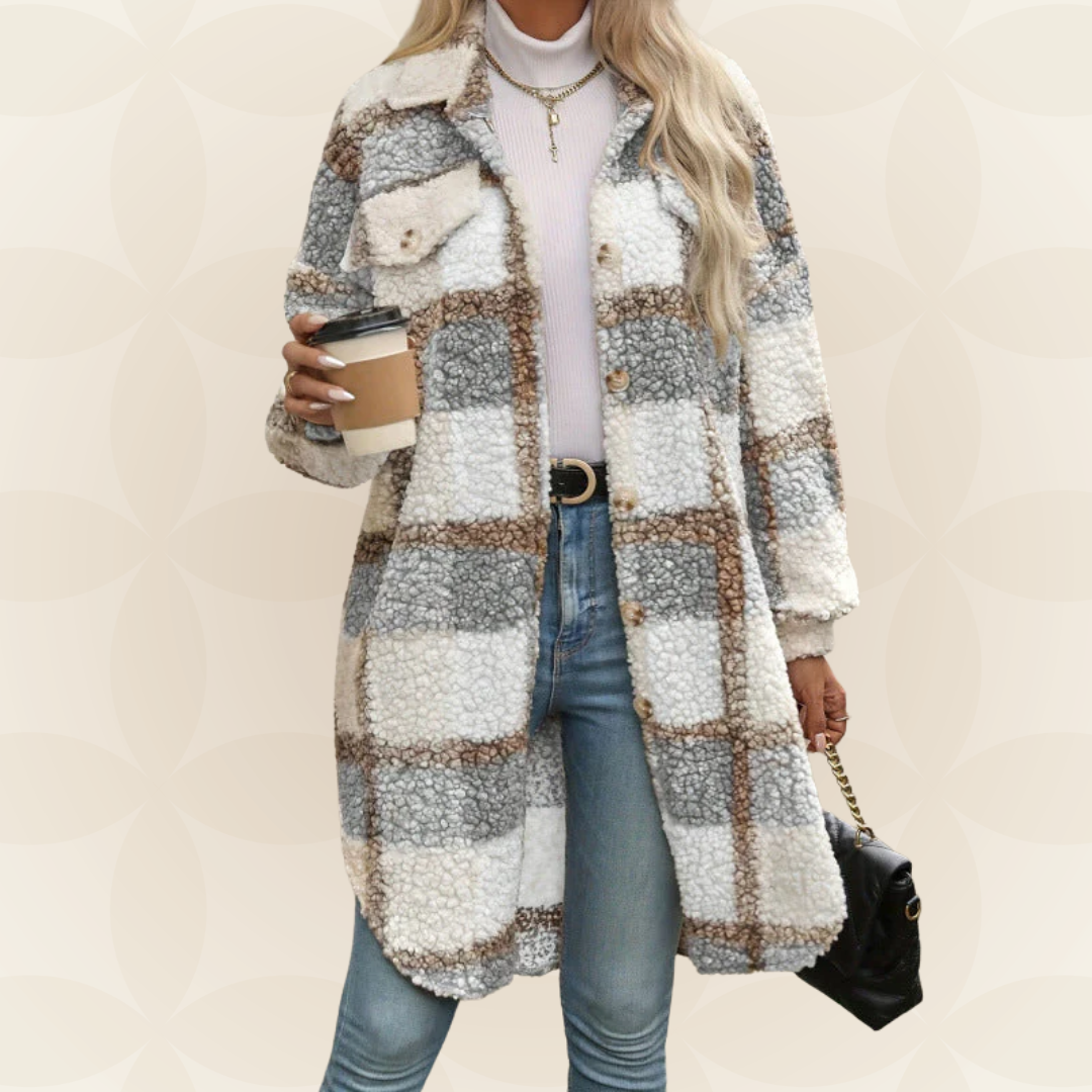 Regina – Zachte ruitjas met teddylook
