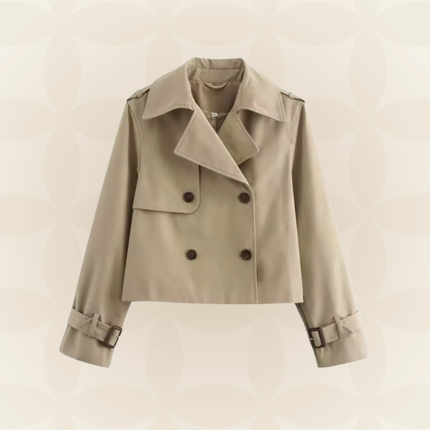 Marianne – Cropped trenchcoat jas met dubbele knopen
