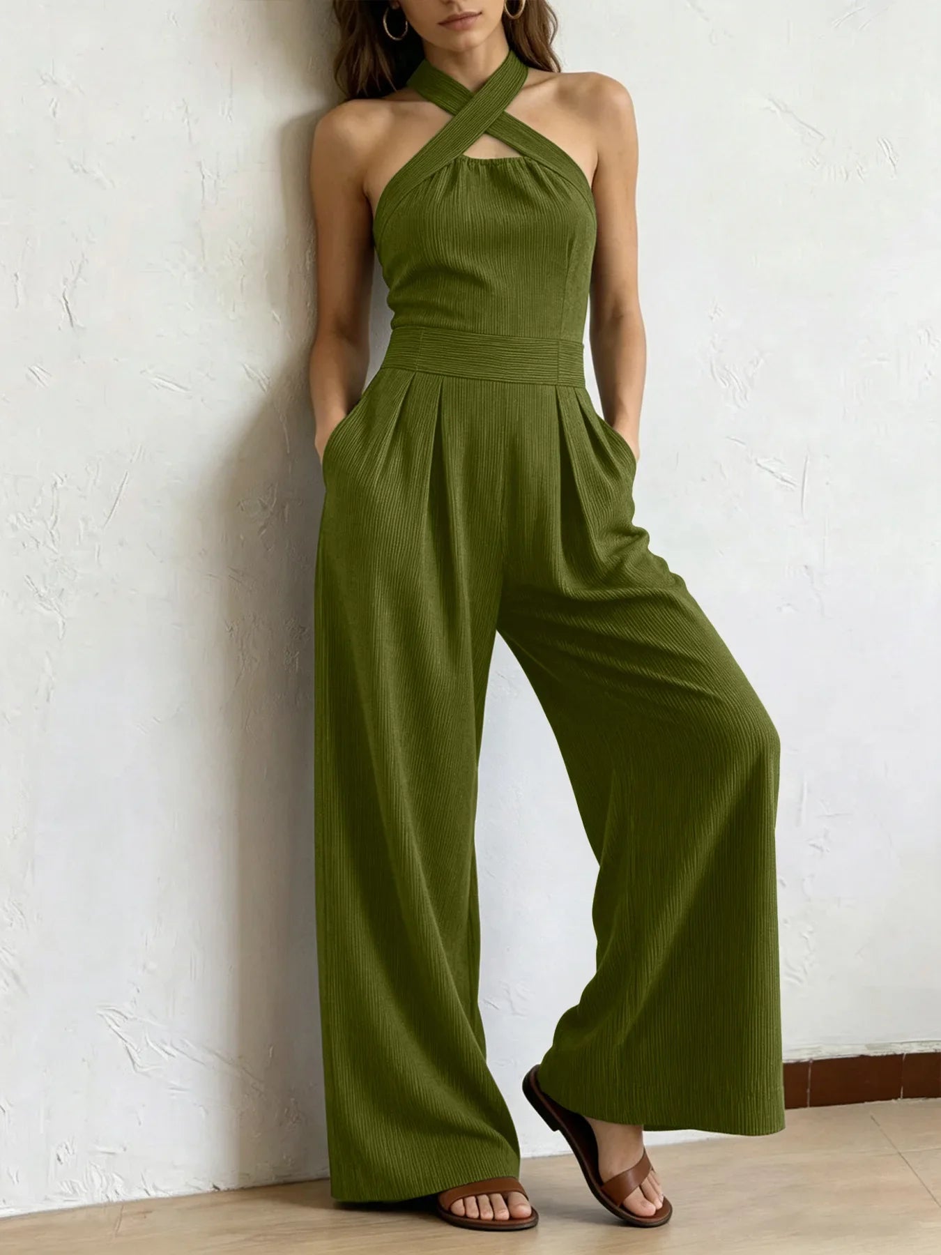 Jane | The Halterneck Wide-Leg Jumpsuit