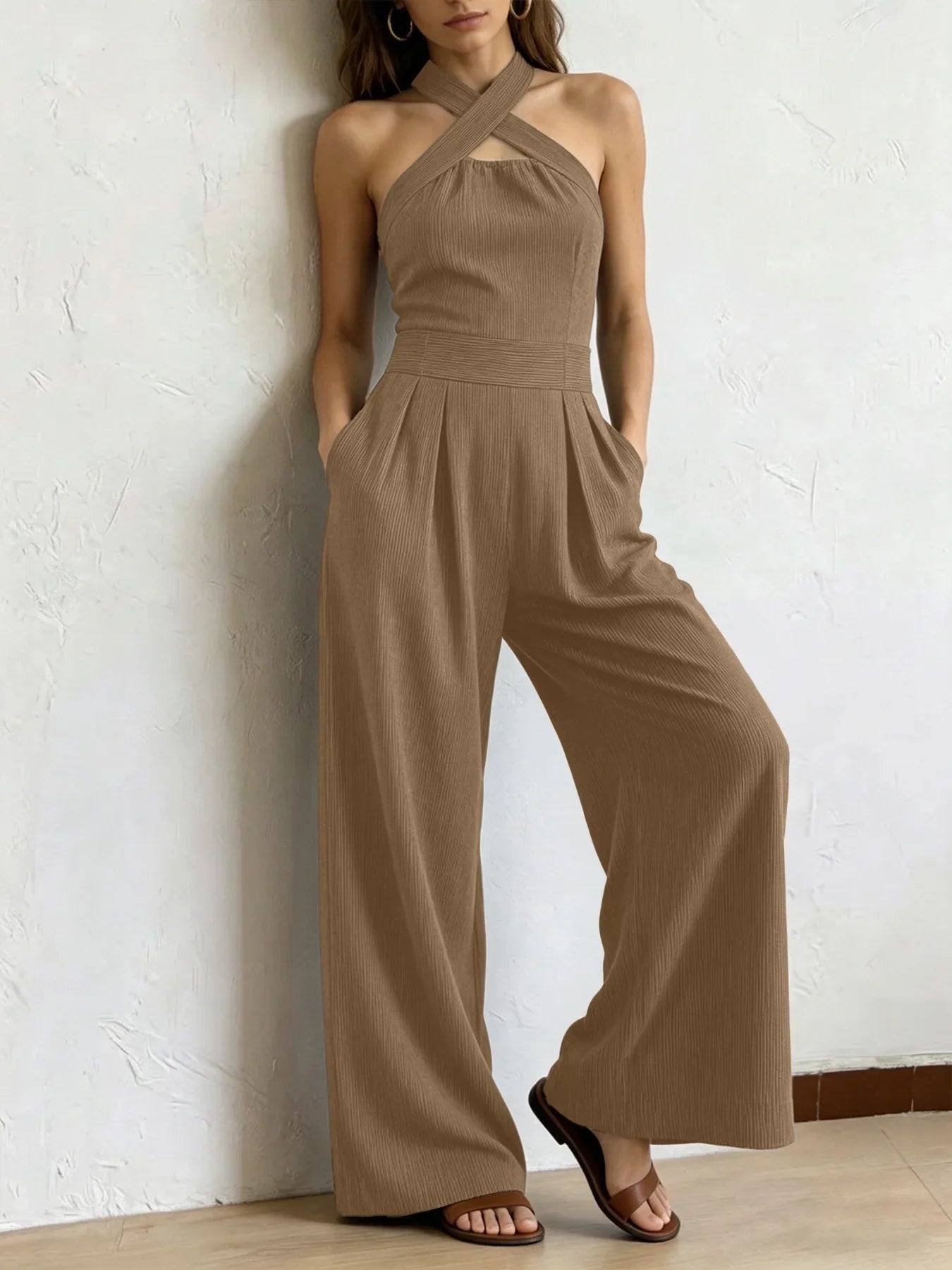 Jane | The Halterneck Wide-Leg Jumpsuit
