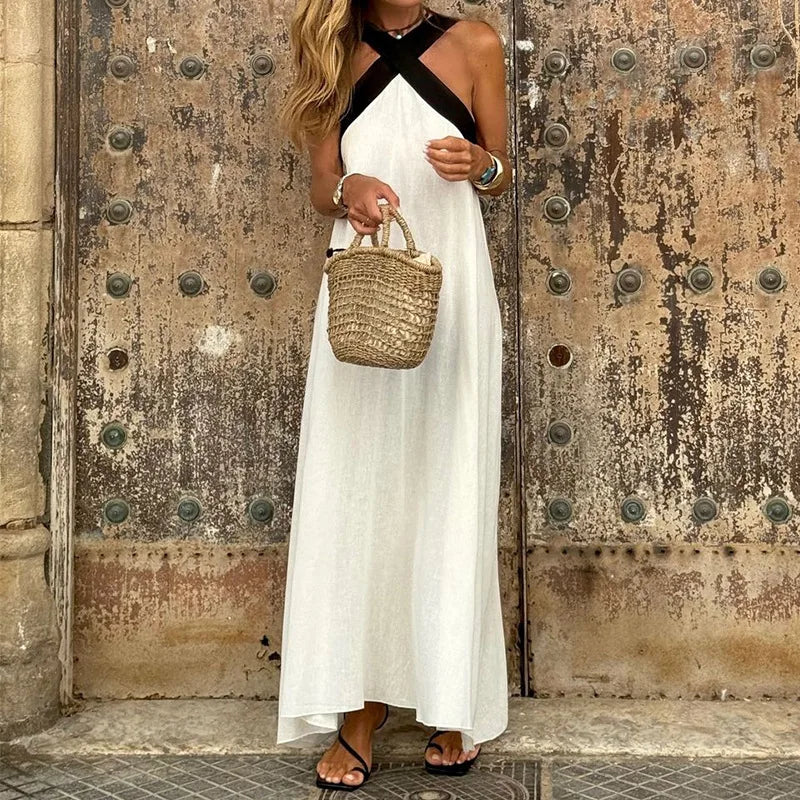 The Saoirise Linen Maxi Dress