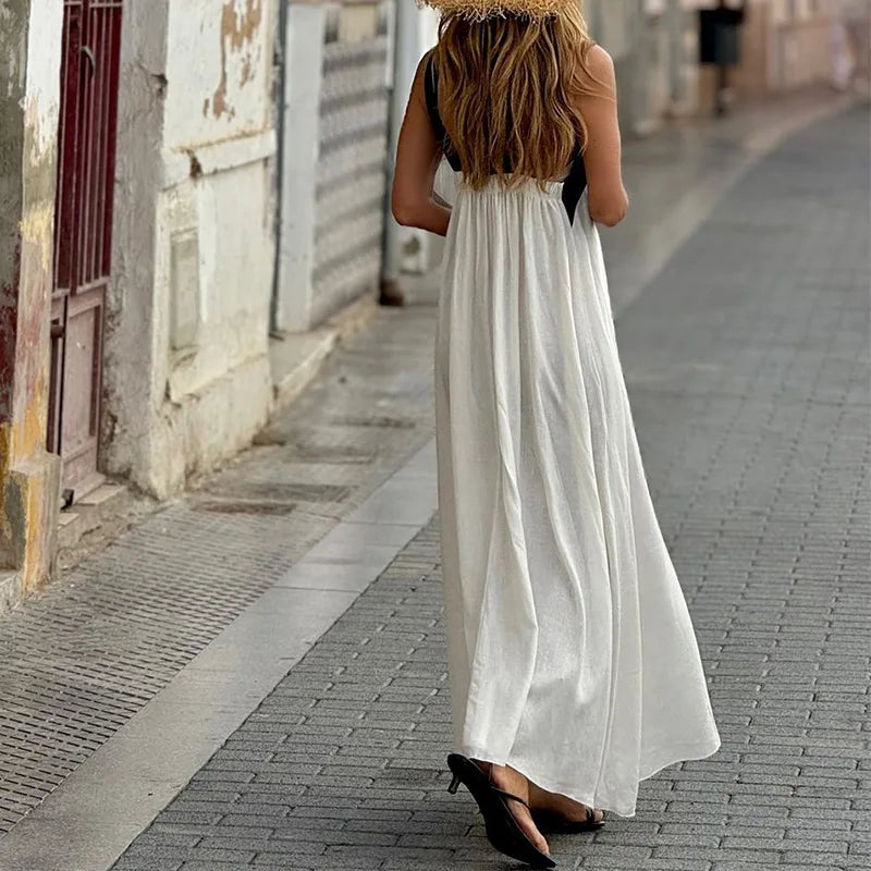 The Saoirise Linen Maxi Dress