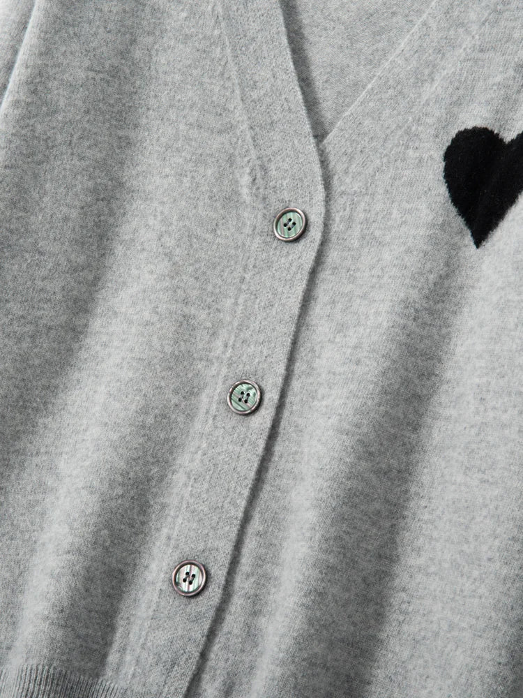 CASHMERE HEART CARDIGAN