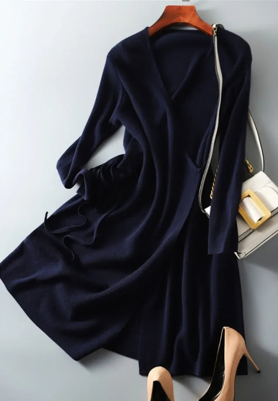 The Everly Wrap Knit Dress