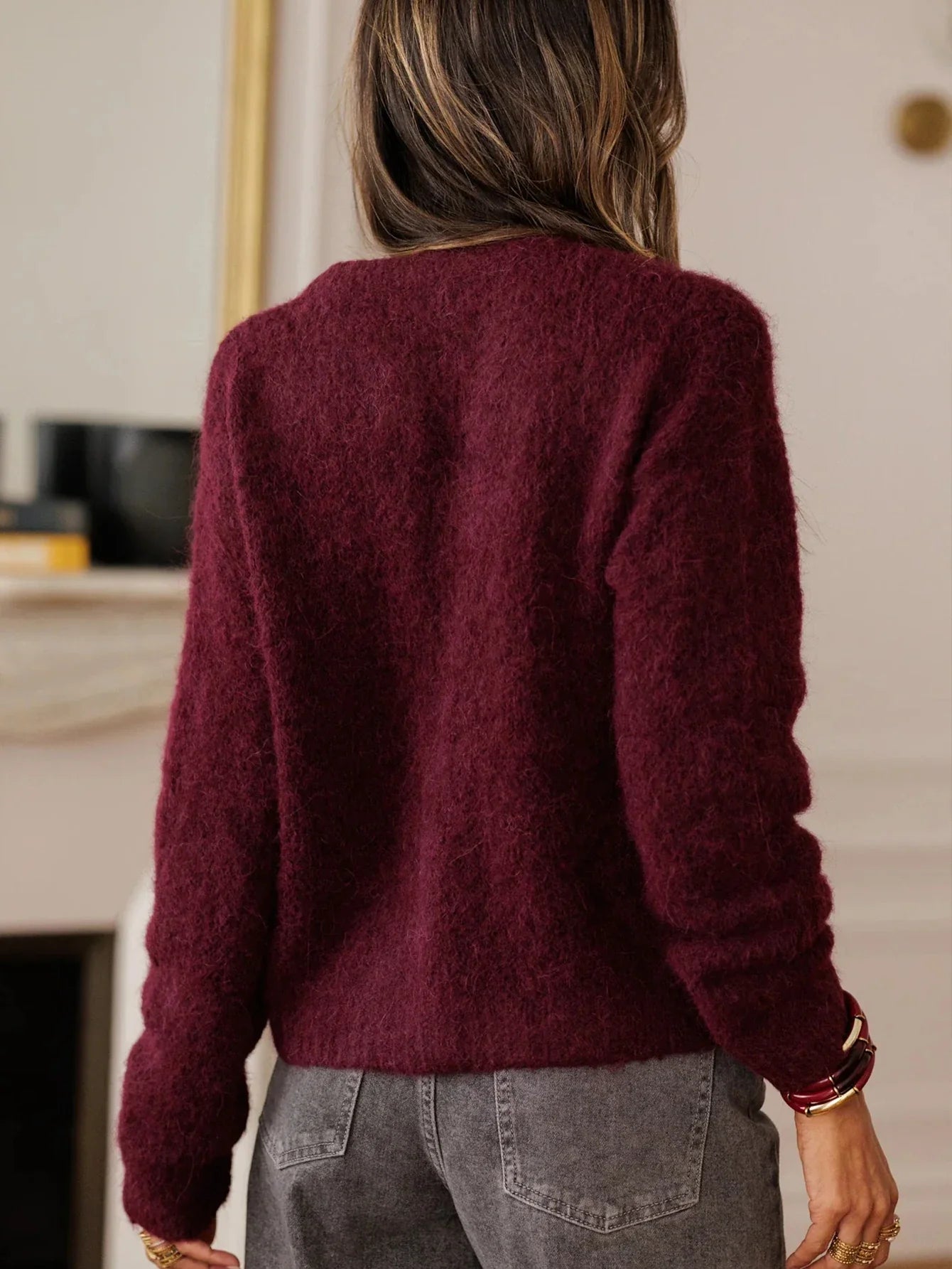 The Bordeaux Knit Cardigan