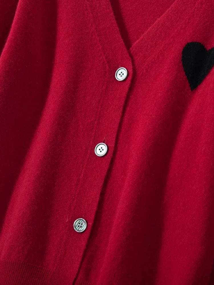 CASHMERE HEART CARDIGAN