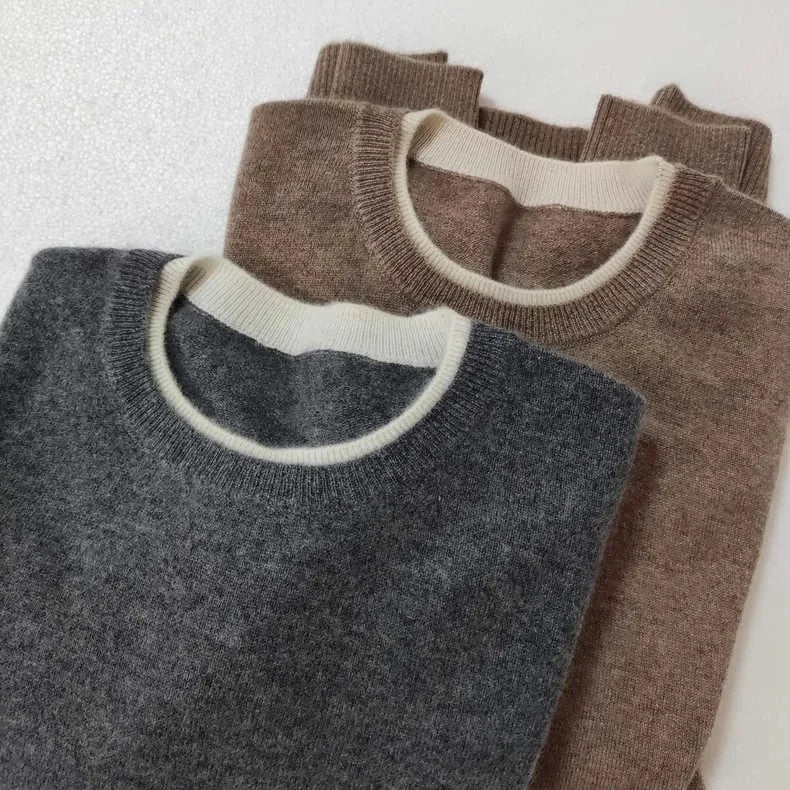 PURE CASHMERE ROUND NECK PULLOVER