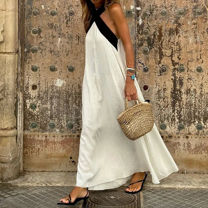 The Saoirise Linen Maxi Dress
