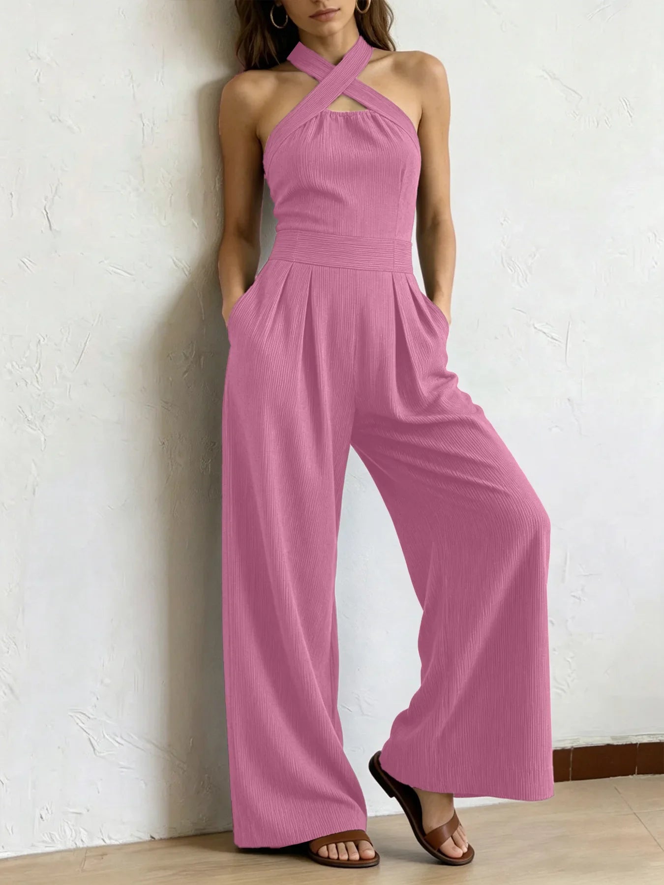 Jane | The Halterneck Wide-Leg Jumpsuit