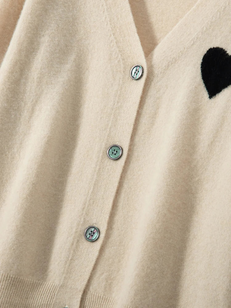 CASHMERE HEART CARDIGAN