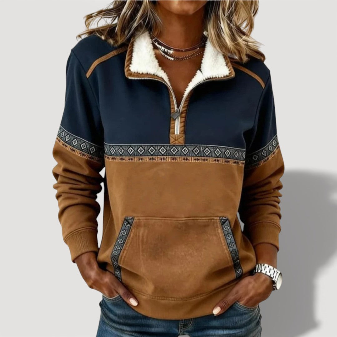 Charrie - Cosy Half-Zip Sweater