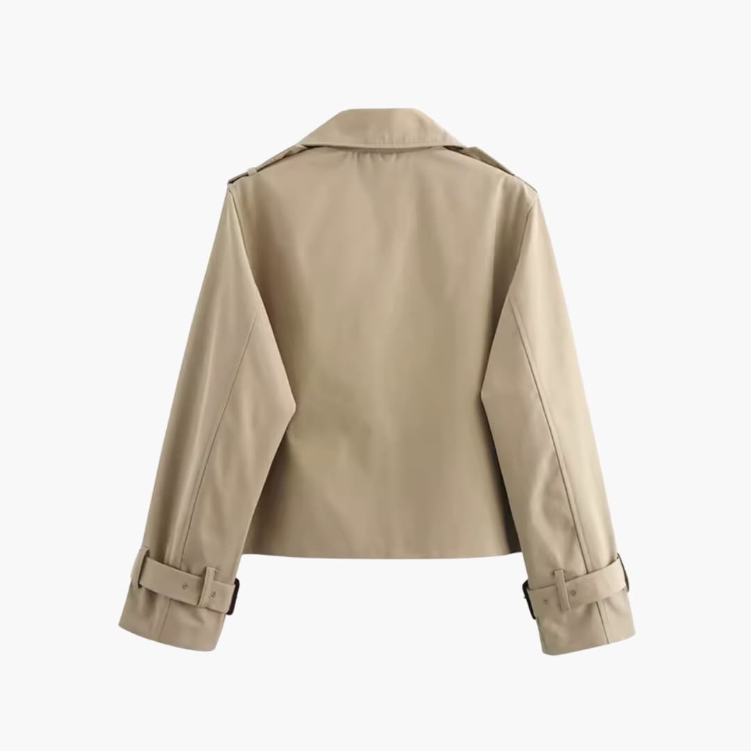 Marianne – Cropped trenchcoat jas met dubbele knopen