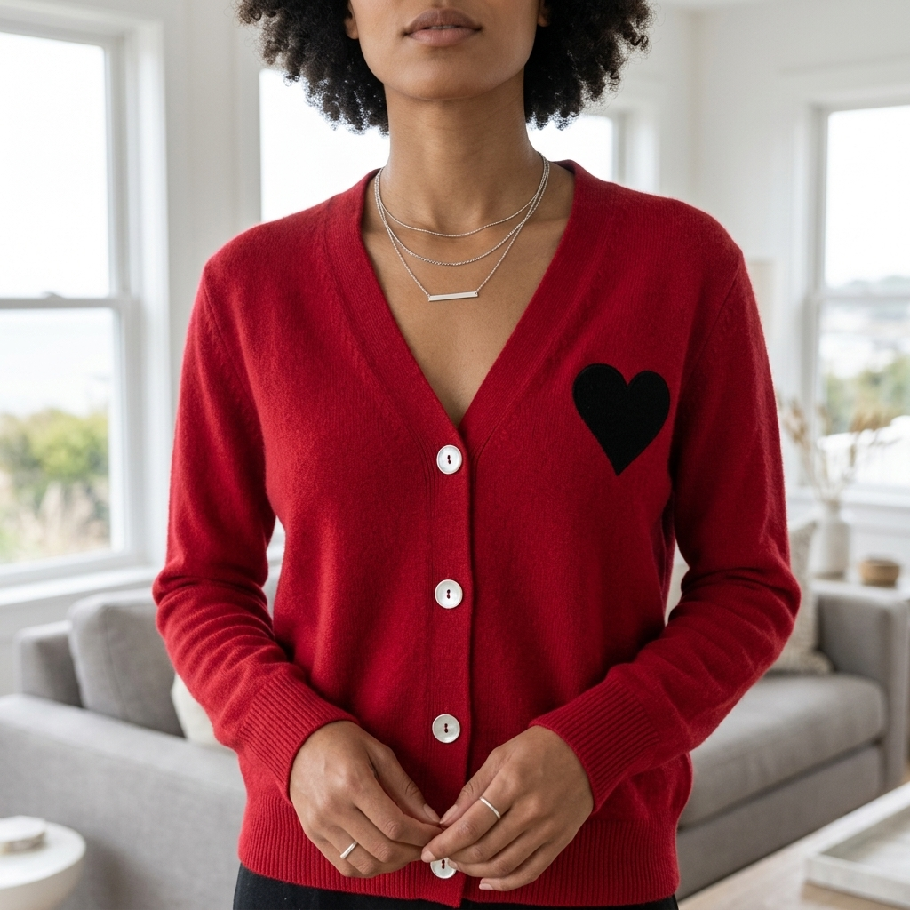 CASHMERE HEART CARDIGAN