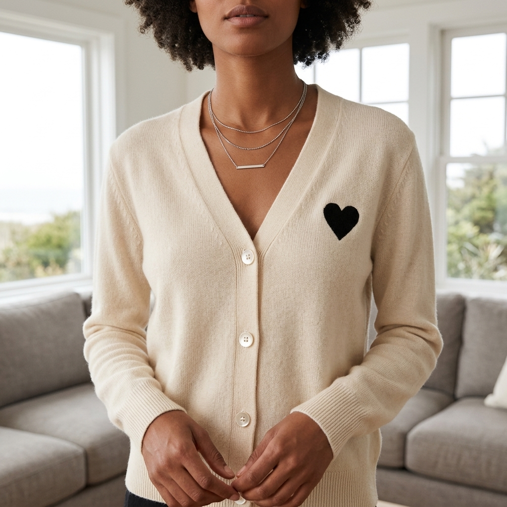CASHMERE HEART CARDIGAN