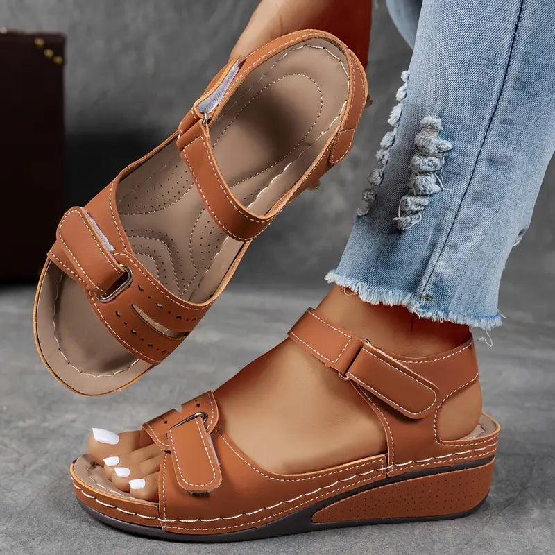 Soft Leather Orthopedic Comfort Sandals for Women Summer Casual Wear