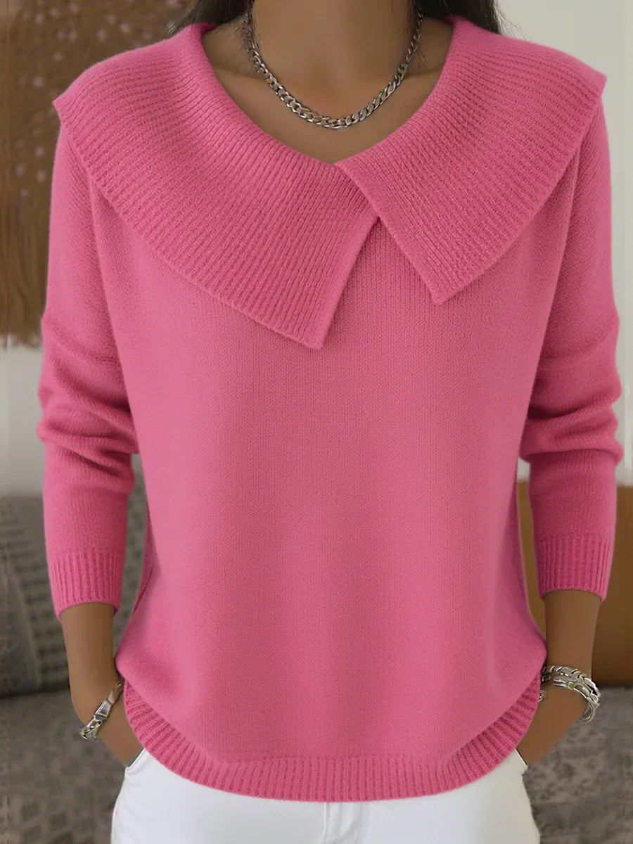 Jaira – Cozy Holiday Swing Collar Sweater
