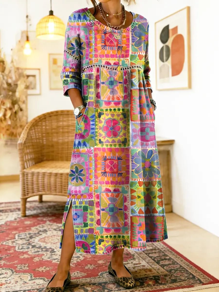 Pilar | Vestido Estampado étnico
