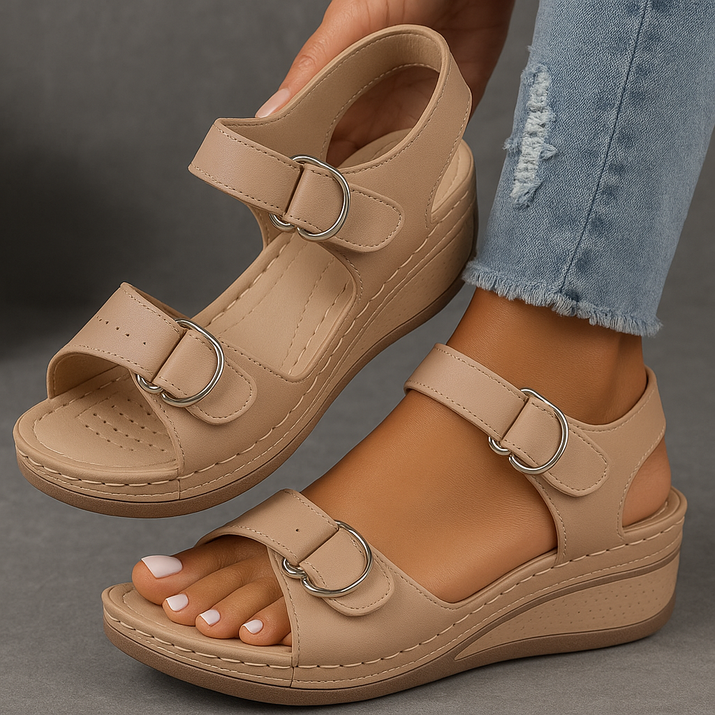 Soft Leather Orthopedic Comfort Sandals for Women Summer Casual Wear