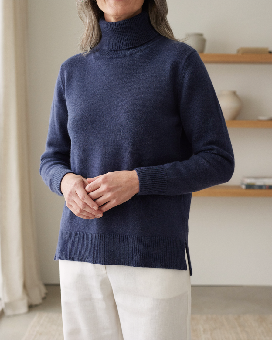 Mira | Mink-Cashmere Turtleneck
