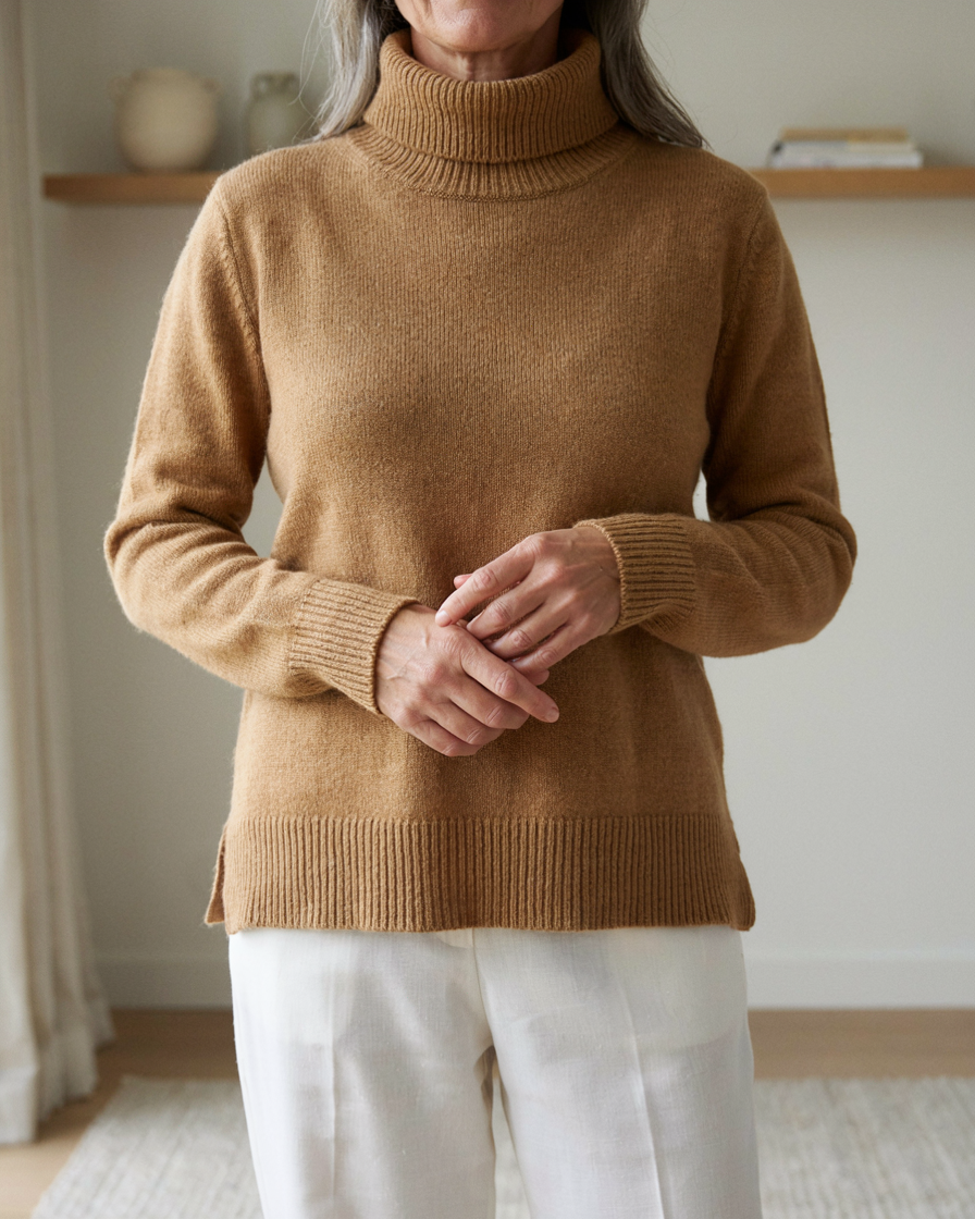 Mira | Mink-Cashmere Turtleneck