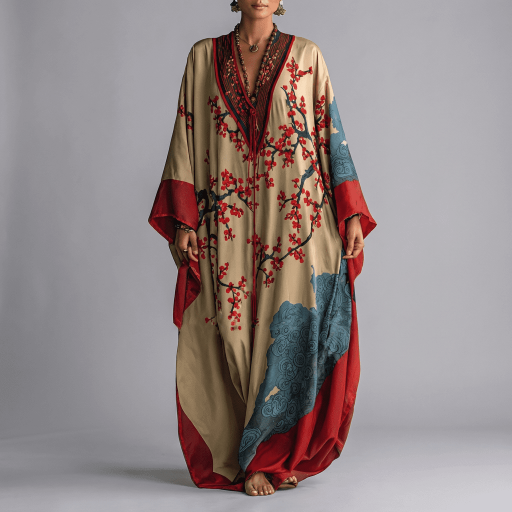 Valerie | Floral Batwing Sleeve Maxi Dress