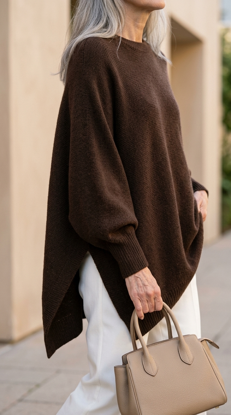 Sophie | The Celeste Cape-Knit Poncho