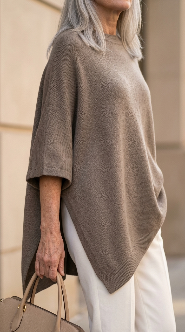 Sophie | The Celeste Cape-Knit Poncho