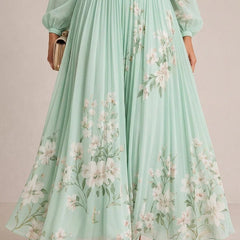 Marielle™ | Floral V-Neck Midi Dress - Rosalind Lane