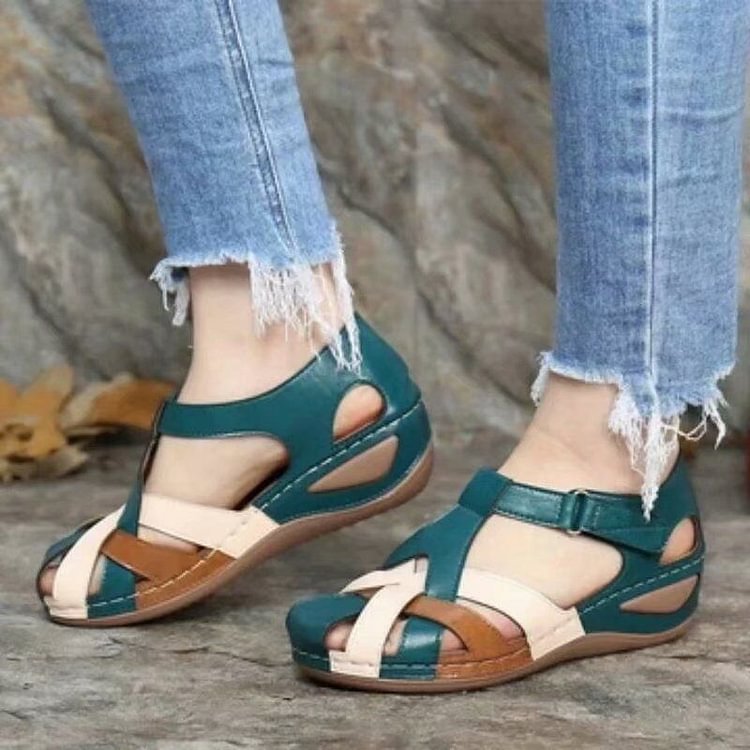 Leather Summer Sandals Women Orthopedic Walking Shoes