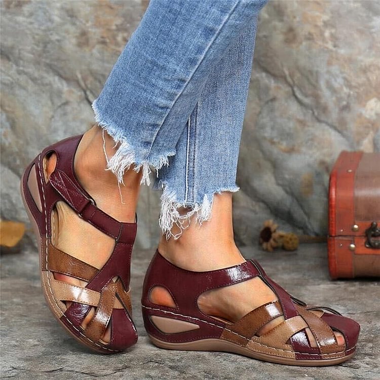 Leather Summer Sandals Women Orthopedic Walking Shoes