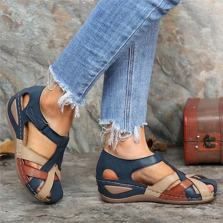Leather Summer Sandals Women Orthopedic Walking Shoes